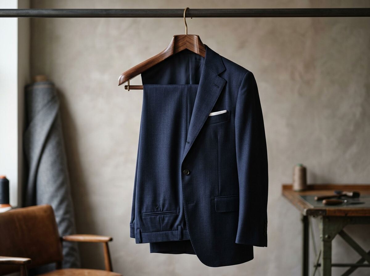 重磅精纺羊绒商务西服